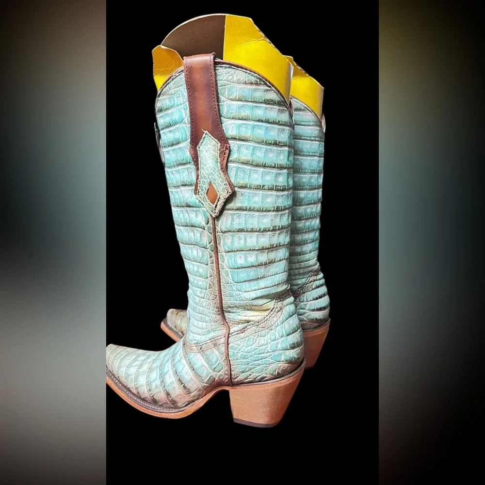 Corral Full Caiman Jade Boot - Picture 4 of 9